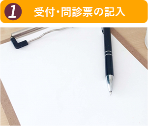 受付・問診票の記入